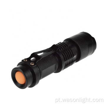 Hot venda barata sk68 zoom foco ajustável 3 modos Melhor mini promoção presente portátil lanterna pequena com clipe de bolso de caneta